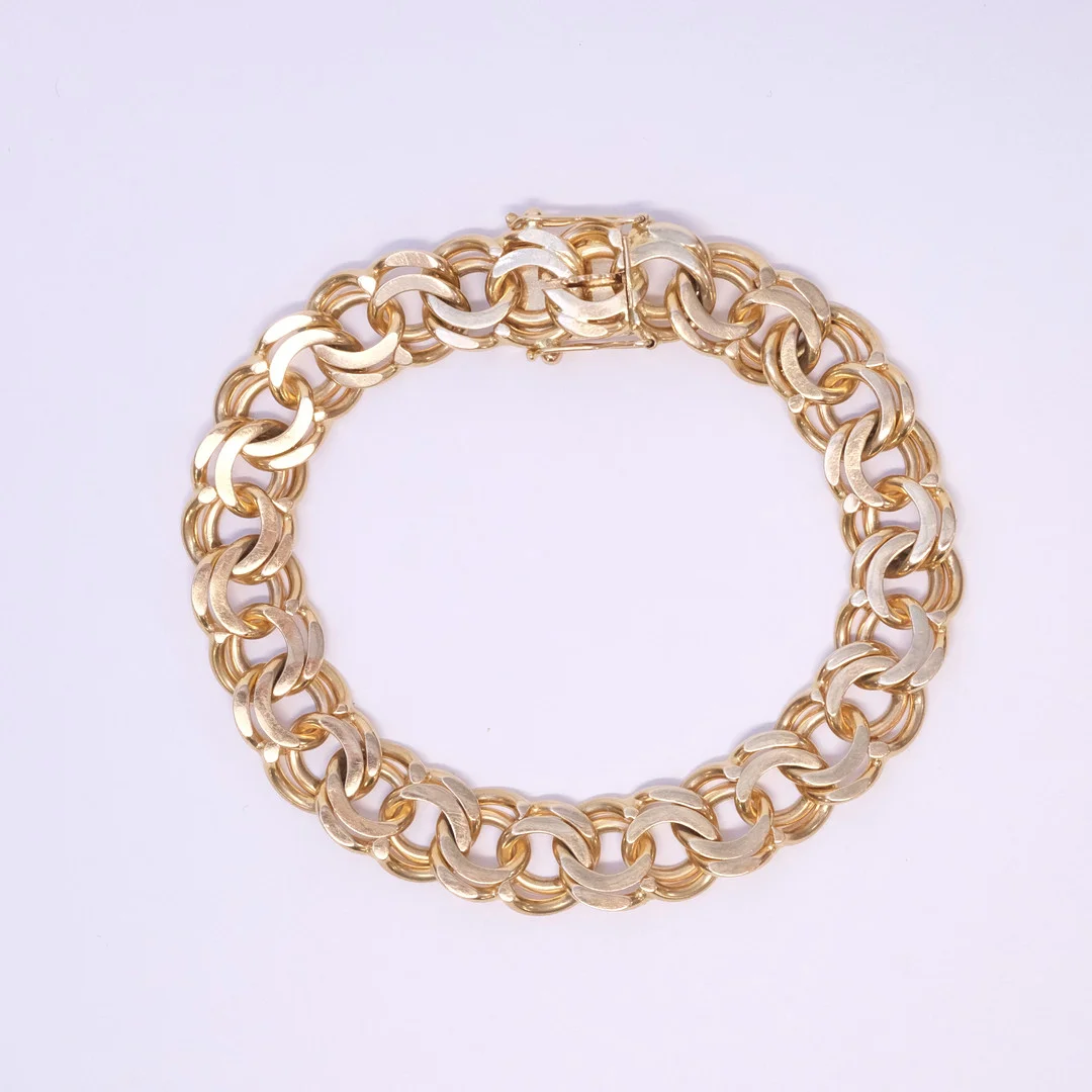 ARMBAND, X-LÄNK, 18K GULD. — Bracelets — Björnssons Auktionskammare