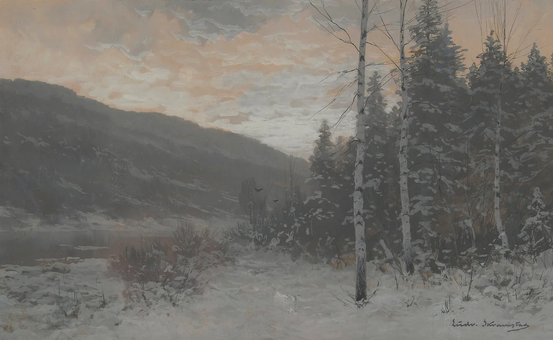 Skramstad, Ludvig — Vinterlandskap — Kunst/Øvrig billedkunst — Blomqvist
