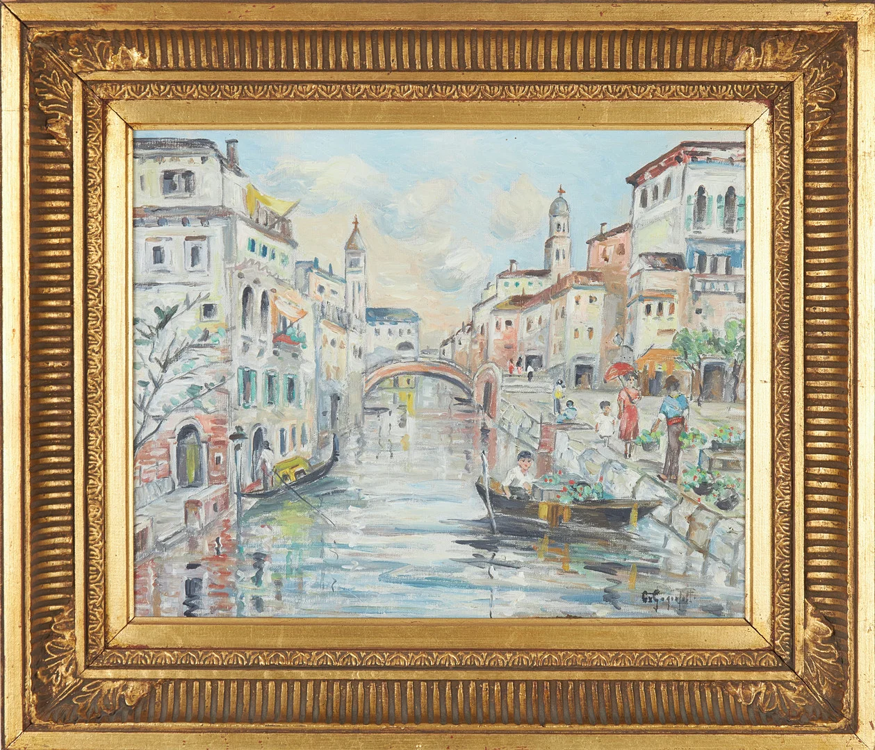 CECILIA VON GEGERFELT (1885-1971). Venedigmotiv, olja på duk, signerad. — Paintings — Stockholms Auktionsverk Sickla