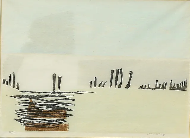 JOHN WIPP. Litografi, signerad, numrerad 45/65.