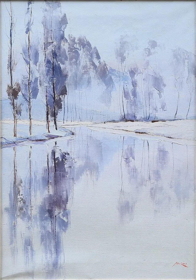 AXEL LIND. OLJA på duk, signerad, 1900-tal.