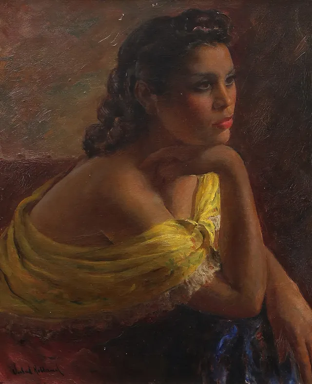 ANTONIO VIDAL ROLLAND. Thinking girl.