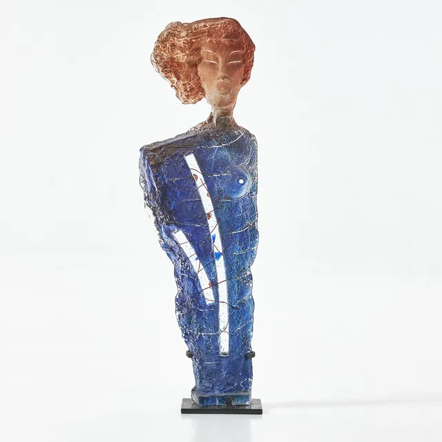 BJÖRN EKEGREN (1955). Skulptur, sandgjutet glas, signerad och daterad.