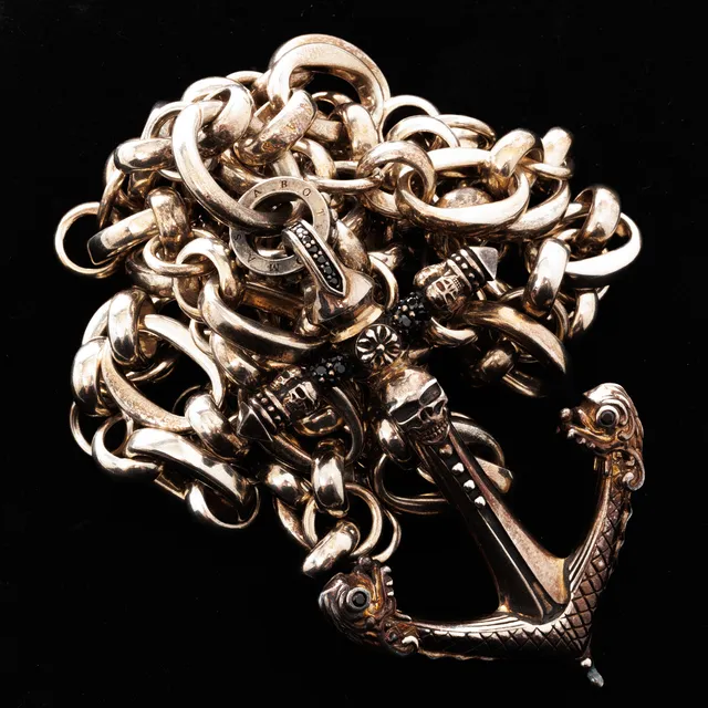 THOMAS SABO. Collier, Sterlingsilver, Granater.