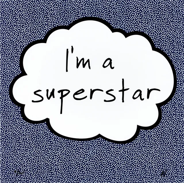 ANDREAS LUNDBERG (FÖDD 1973). "I´m a superstar", monogramsignerad och numrerad 2/75, färglitografi.