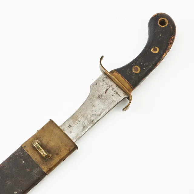 FASKINKNIV, svensk, m/1848, med svärtad läderbalja, J. Walén.