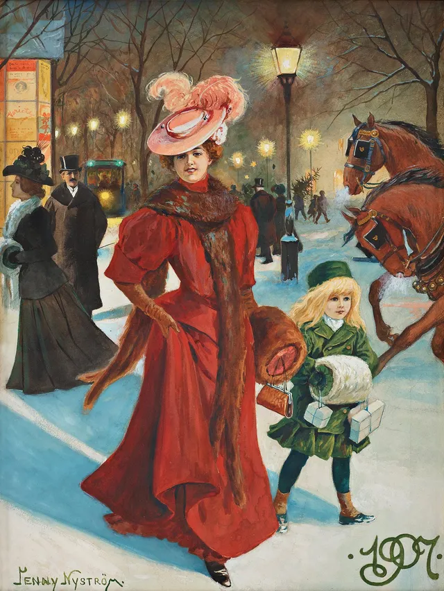 Jenny Nyström, Eleganta flanörer i juletid.