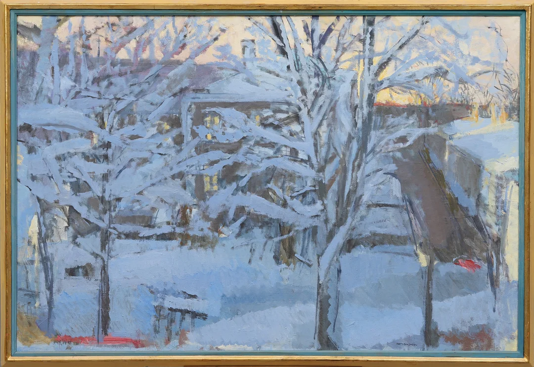 MATS RYDSTERN. Vinterlandskap, olja på duk, signerad, a tergo daterad -99. — Paintings — Crafoord Auktioner Malmö