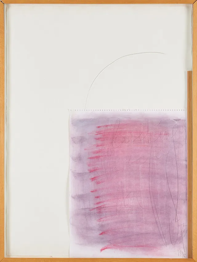 EDDIE FIGGE. "Proclamation XIII", blandteknik, á tergo signerad och daterad 1998.