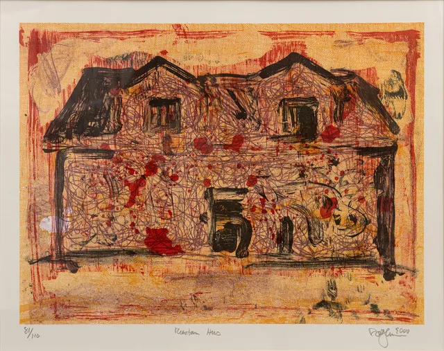 ROLF HANSSON. "Rutans Hus", litografi, signerad och numrerad 81/110.
