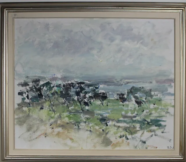 THURE WAHLSTRÖM. OLJA PÅ DUK Signerad "Nastensö".