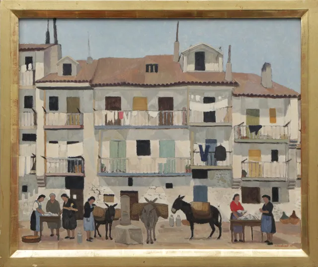 GÖSTA SUNDVALL. OLJA, på pannå, signerad, 1955.