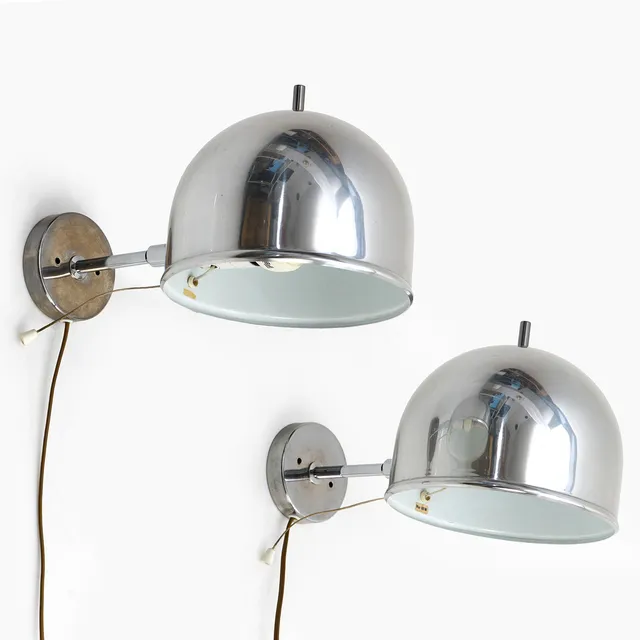 EJE AHLGREN, vägglampor, ett par, "V-75S", Bergboms, 1960/70-tal.