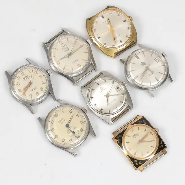 ARMBANDSUR, 7 st. bl.a. Certina, 1900-talets andra hälft.