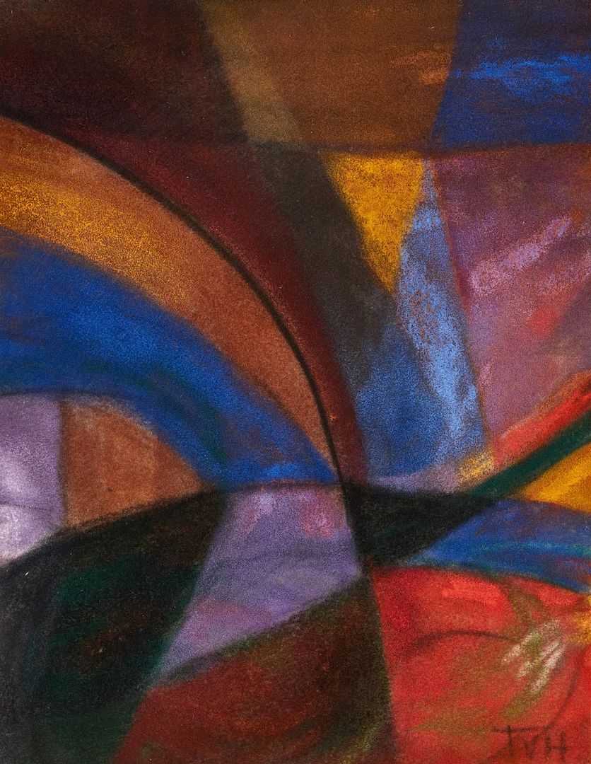 TORA VEGA HOLMSTRÖM (1880-1967). Komposition, monogramsignerad TVH, pastell. — Paintings — Crafoord Auktioner Stockholm