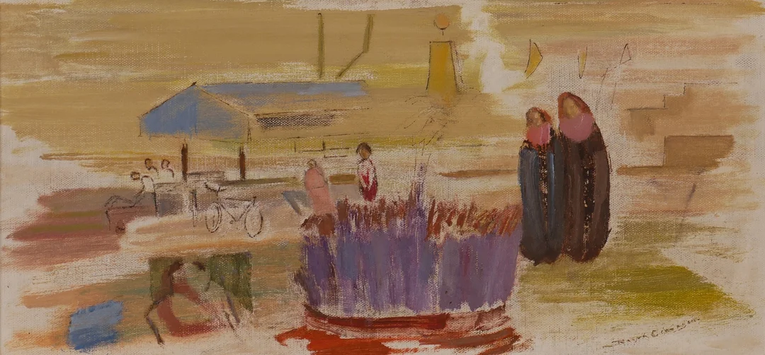 RALPH CLAËSSON. Olja på duk uppfodrad på pannå, signerad Ralph Claësson. — Paintings — Auktionsfirma Kenneth Svensson i Kalmar