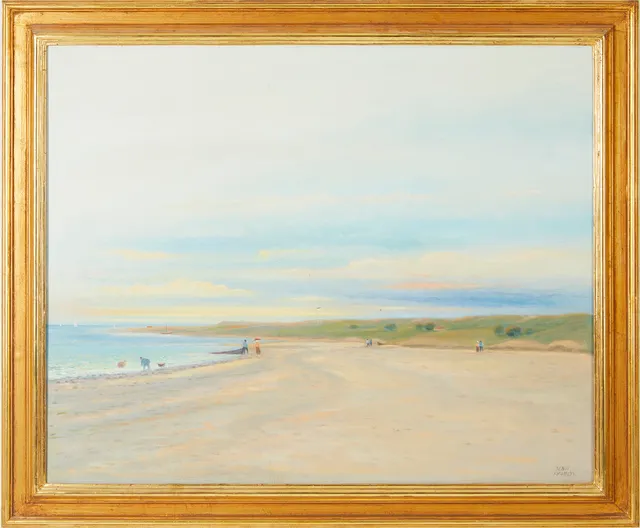 BENGT FRANSSON. (Född 1935) "Motiv från Skagen", signerad, olja på duk.