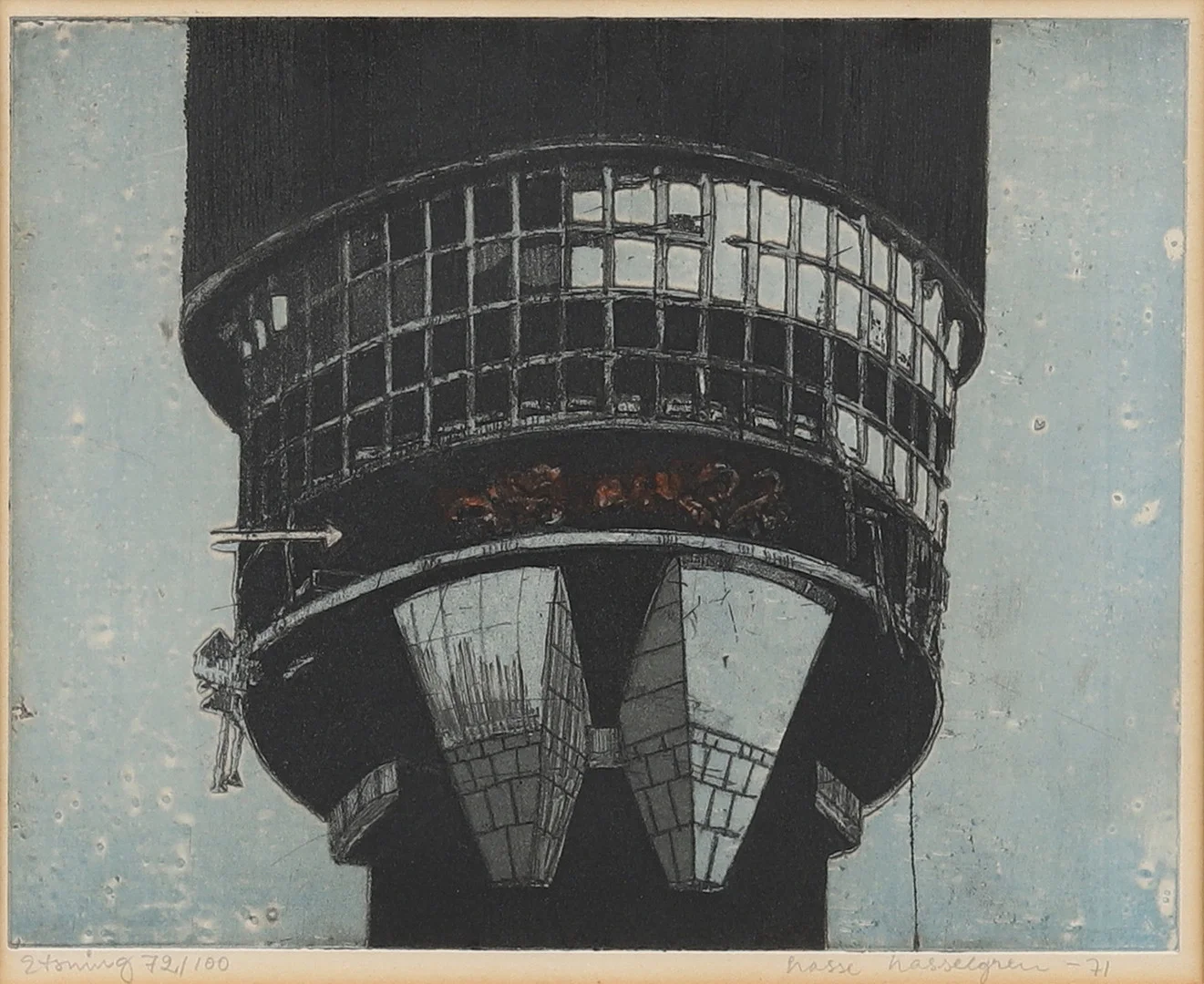 HASSE HASSELGREN. Etsning, signerad, daterad och numrerad. — Engravings & Prints — Garpenhus Auktioner
