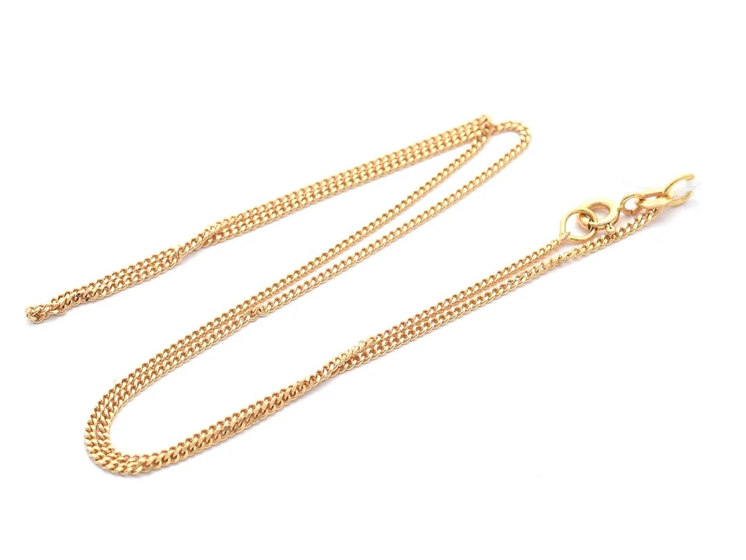 Kedja Pansar 18K 3,2g längd:41cm bredd:1mm, springlås — Smycken/Halskedja — Kaplans