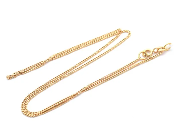 Kedja Pansar 18K 3,2g längd:41cm bredd:1mm, springlås