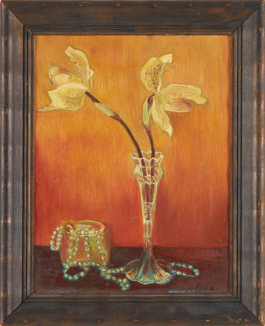 ZOIA KRUKOVSKYA LAGERKRANS. Stilleben, olja på trä, signerad Zoia. — Paintings — Stockholms Auktionsverk Sickla