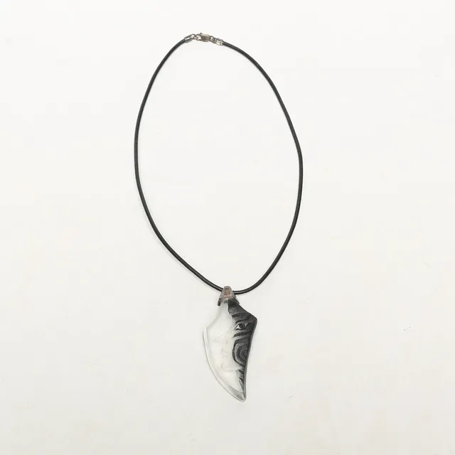 MATS JONASSON. HALSBAND, glas, silverfäste.