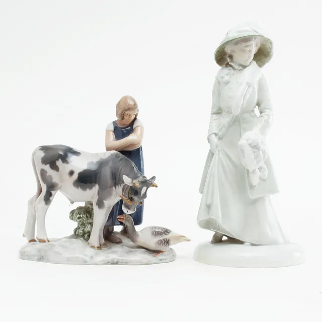 AXEL LOCHER. Figuriner 2 st, porslin, Bing & Gröndahl.