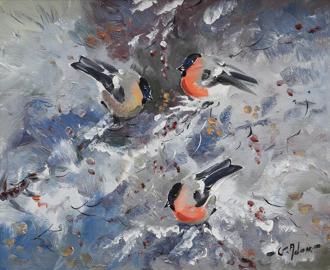 GUSTAV ADON. olja på duk, "Domherre", signerad G Adon. — Paintings — Auktionsmagasinet Vänersborg