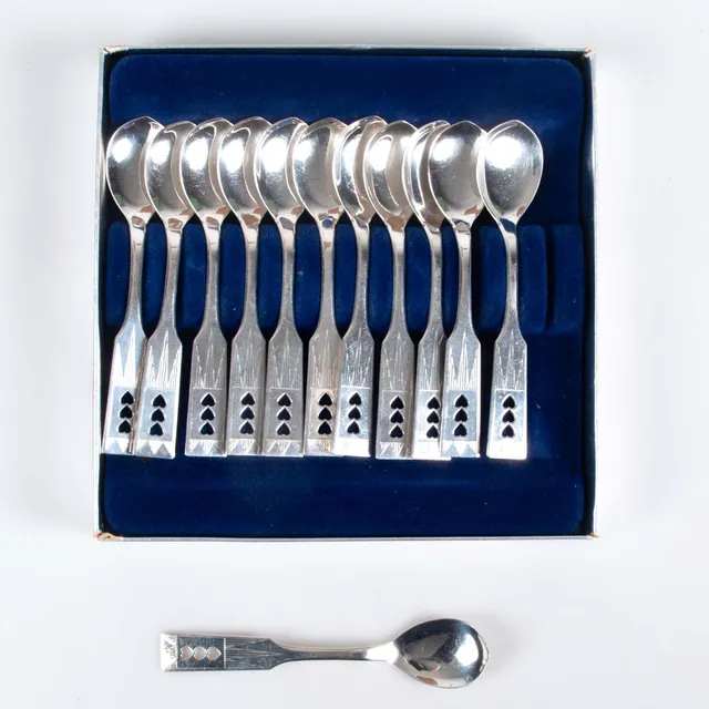 MARTIN ÖHMAN. Alton, kaffeskedar, 12 st, silver 153 g.