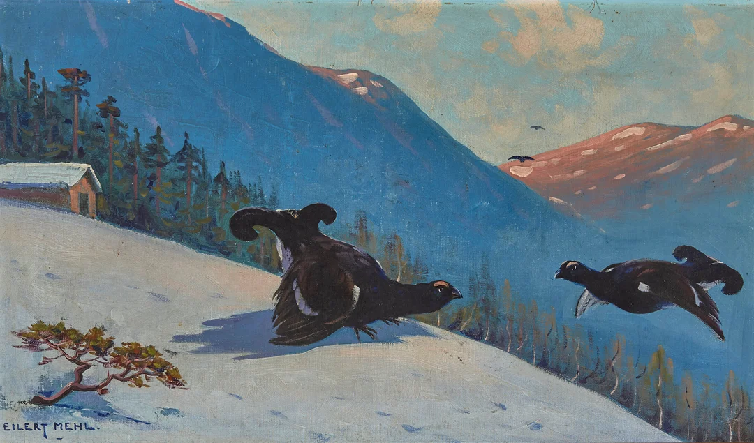 Mehl, Eilert — Orrhaner — Kunst/Maleri — Blomqvist