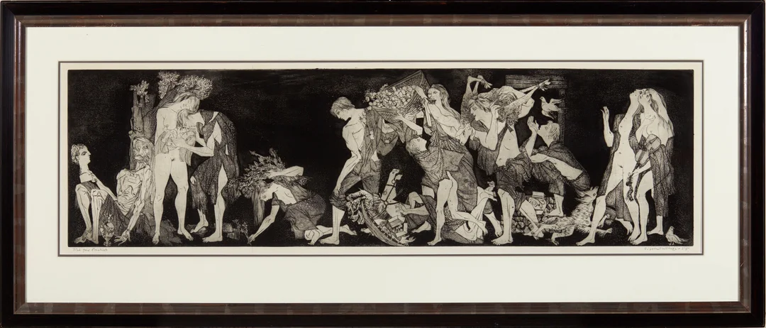 Winge, Sigurd — "Frise II" 1955 — Kunst/Grafikk — Blomqvist