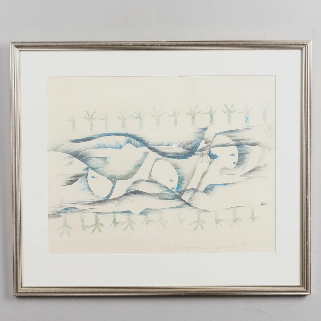 KARIN WARD. Blandteknik, " Nil jungfrun" signerad, & daterad. — Paintings — Örebro Stadsauktioner