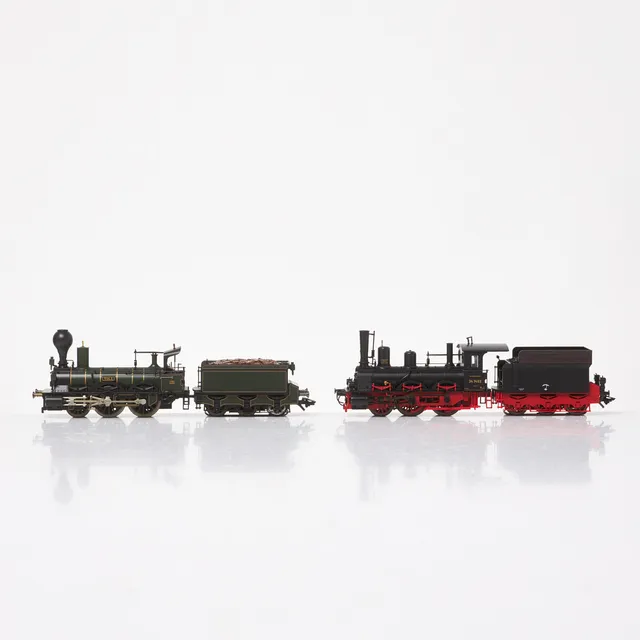 MÄRKLIN H0, 2 st, ånglok, nr. 37971 samt 37972, i originalkartonger.