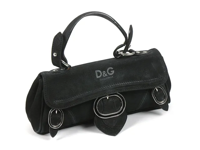 VÄSKA, DOLCE&GABBANA svart nubuck 25x12x4 cm