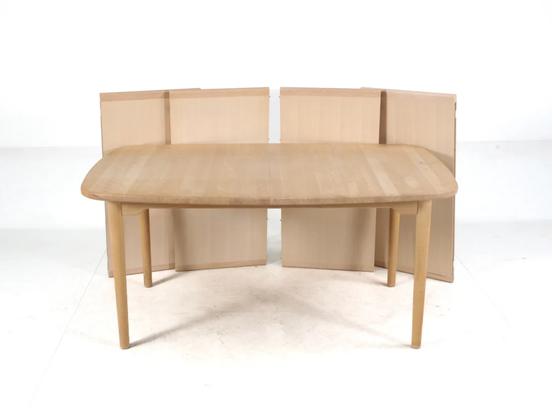 Andreas Hansen for Brdr. Andersen. Dining table, solid soap-treated beech wood — Furniture/Dining tables, dining room furniture — Lauritz