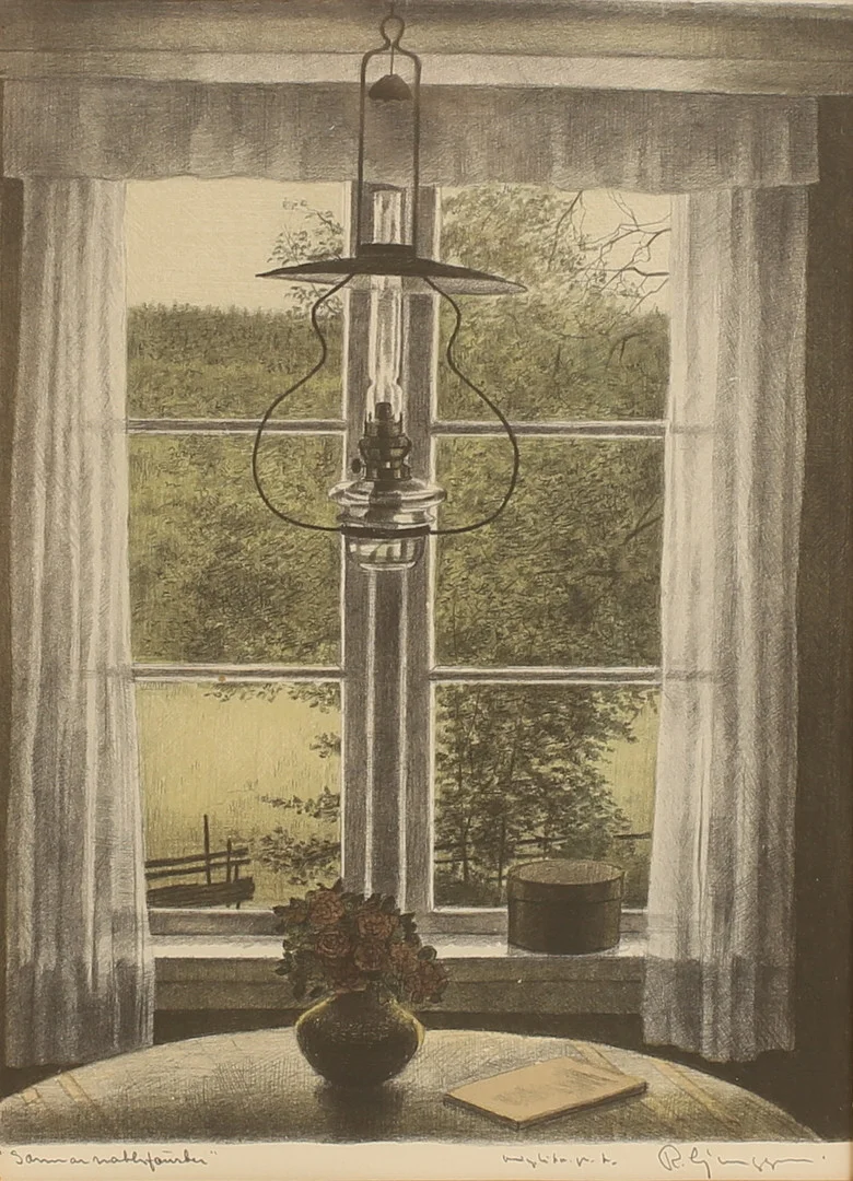 REINHOLD LJUNGGREN. Färglitografi, signerad och numrerad P.T. — Engravings & Prints — RA Auktionsverket Norrköping