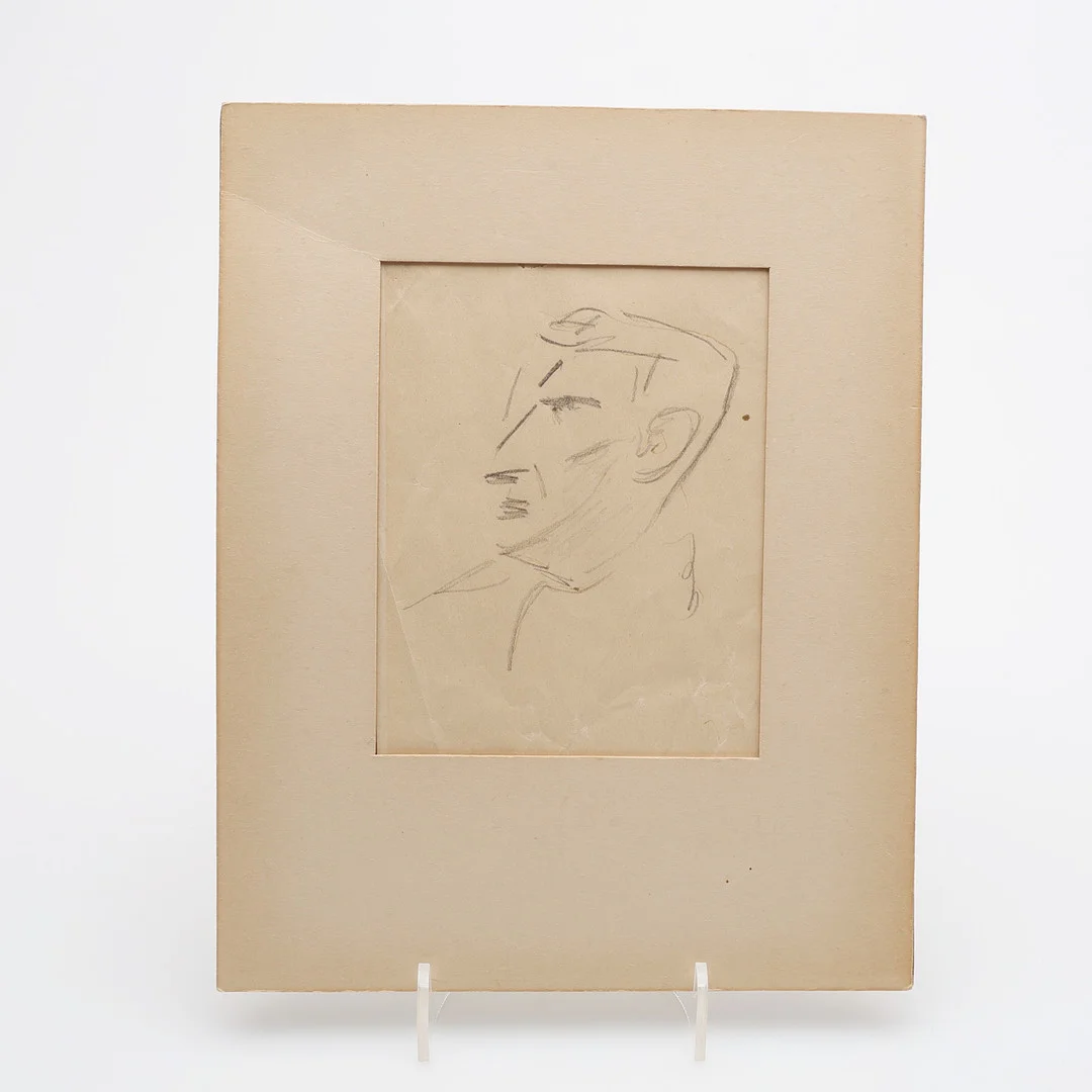 TORA VEGA HOLMSTRÖM. PORTRÄTT AV STEN BROMAN. — Drawings — Crafoord Auktioner Lund