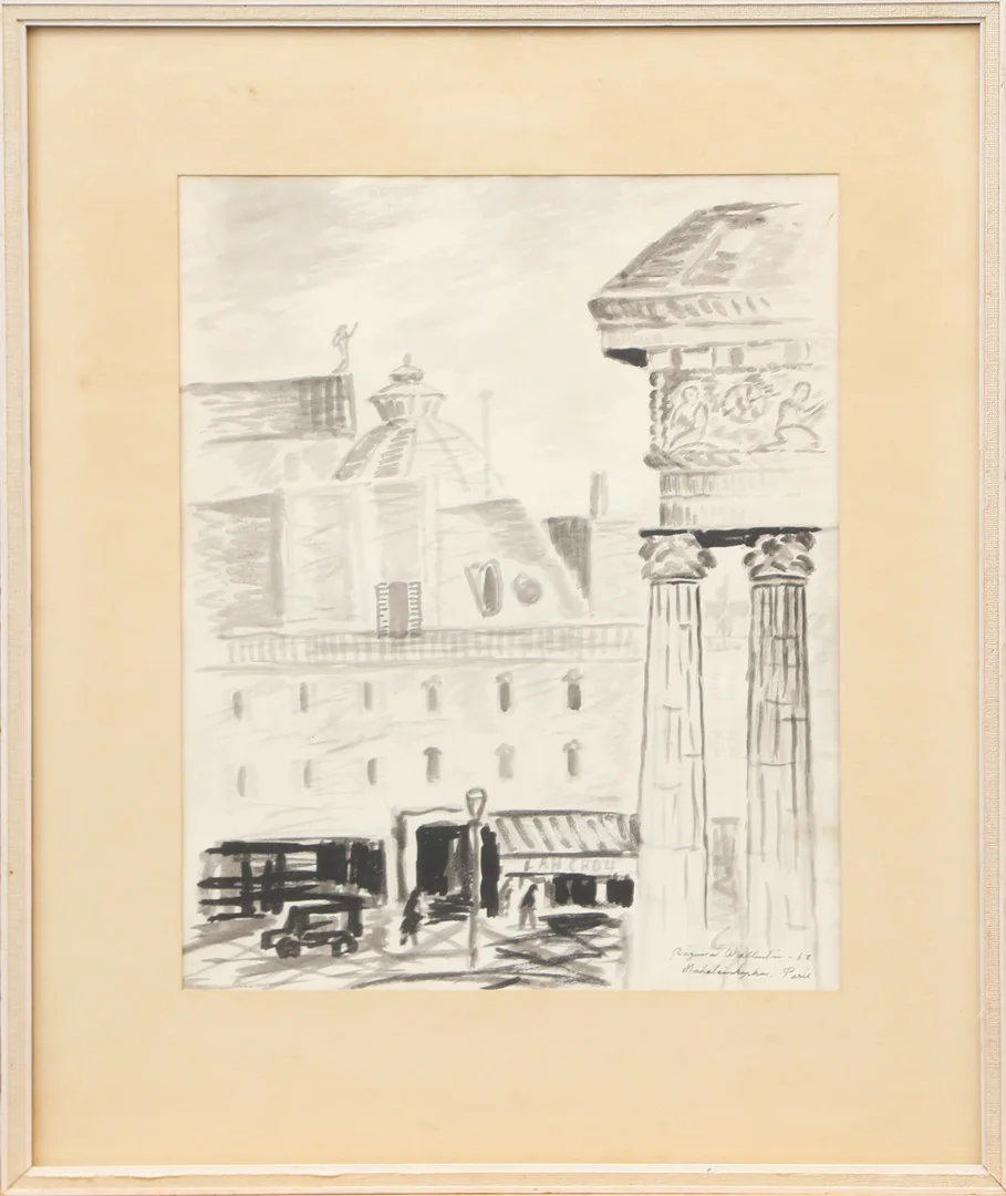 RAYMOND WALLENTIN. AKVARELL, Parismotiv, signerad, 1962. — Drawings — Kalmar Auktionsverk