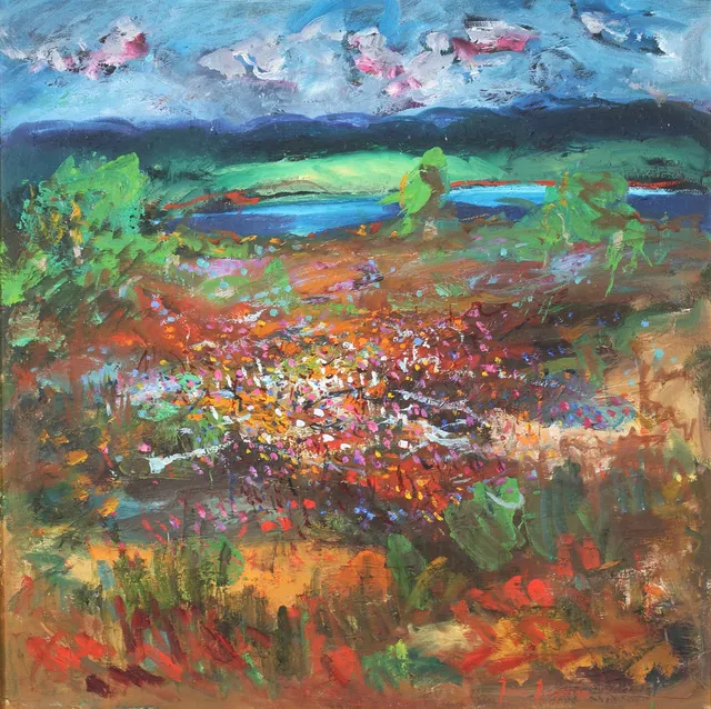 JONNE BERGSTRÖM. "Stormaning", olja på duk, signerad.