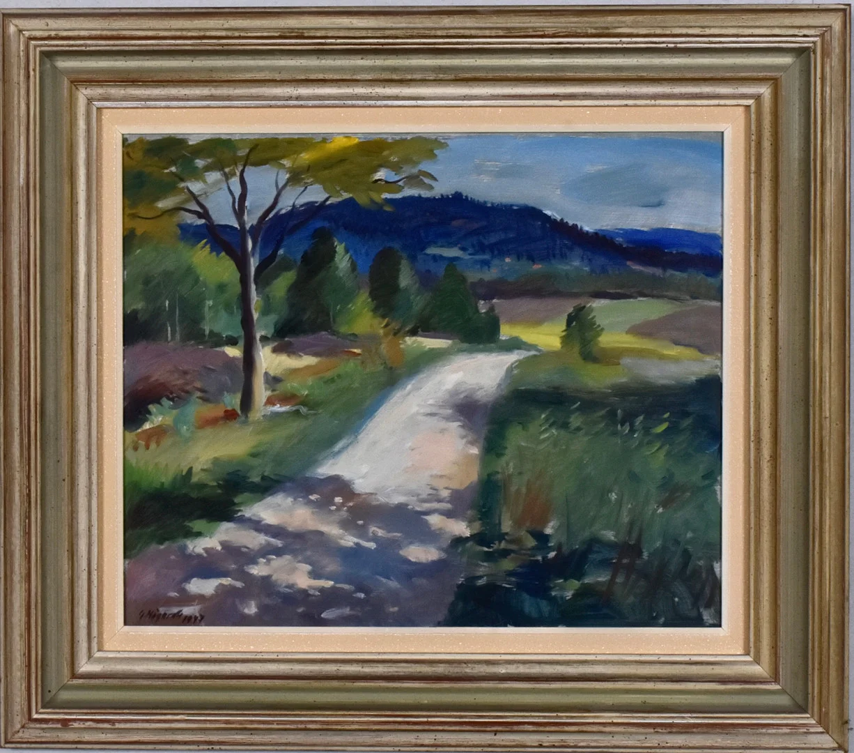 GÖSTA HÖGARDH. Olja på pannå. — Paintings — Halmstads Auktionskammare