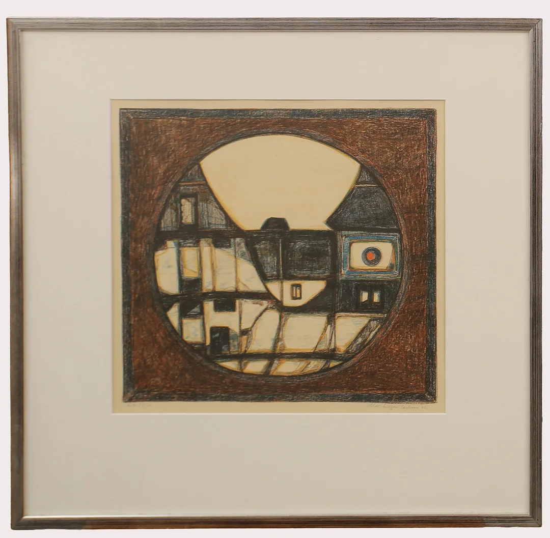MAX GREGOR CARLSSON. Färglitografi, komposition, 225 ex, signerad, daterad 1976. — Engravings & Prints — Limhamns Auktionsbyrå