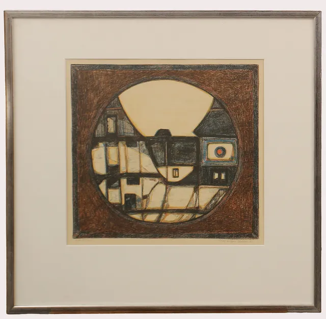 MAX GREGOR CARLSSON. Färglitografi, komposition, 225 ex, signerad, daterad 1976.