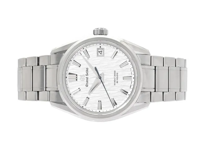 GRAND SEIKO, Hi-Beat, "White Birch", Cal 9SA5A, Verk nr. 10002828. 2032028, Serie nr. 0D0033, Ref nr. SLGH005G, Boett nr. 9SA5-00C0, herrur, 40 mm, stål, automatisk, safirglas, datum, glasbaksida, originallänk, viklås, cert, april 2021, box, ytterkartong.