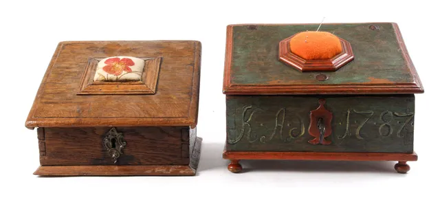 Two baroque sewing boxes, 18th century (2)