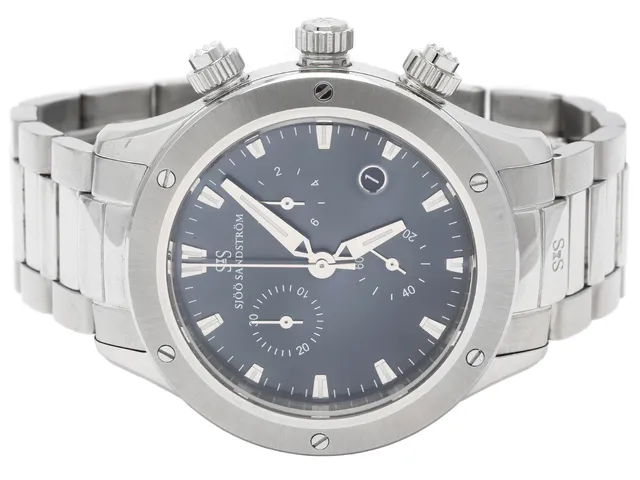 SJÖÖ SANDSTRÖM, UTC Lady Extreme, Serie nr. 526, kronograf, damur, 37 mm, stål, quartz, safirglas, datum, pärlemorurtavla, originallänk, viklås, cert, september 2014, box, ytterkartong.