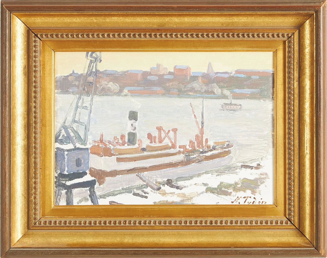NILS TYDÉN (1889-1976). Skeppsbron Stockholm. — Paintings — Stockholms Auktionsverk Magasin 5