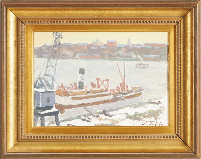 NILS TYDÉN (1889-1976). Skeppsbron Stockholm.