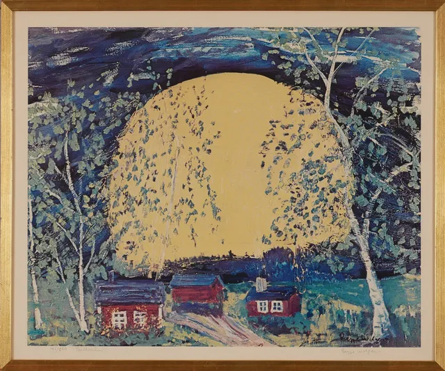 BEPPE WOLGERS. "Fullmåne", signerad och numrerat offsettryck.