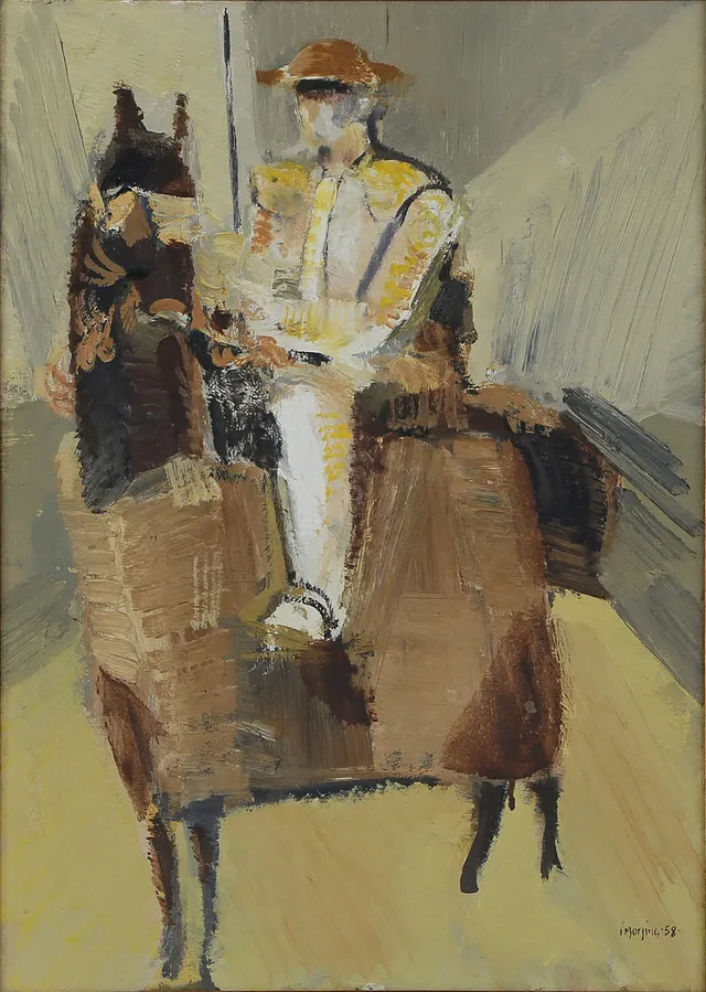 IVAR MORSING. OLJA på pannå "Picador" signerad, 1957.