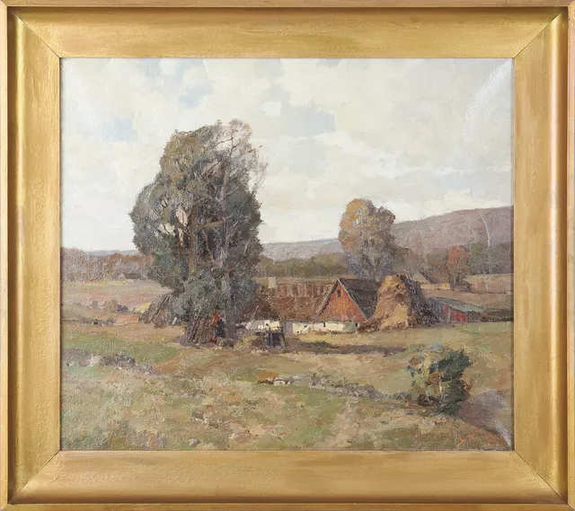 ALWIN DAHL (1889-1971). "Vid Söderåsen", olja på duk, signerad och daterad atergo 1934.